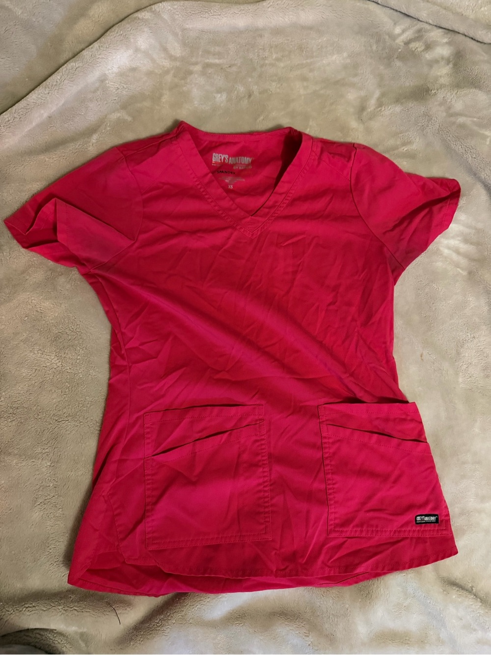 Greys Anatomy pink scrub top